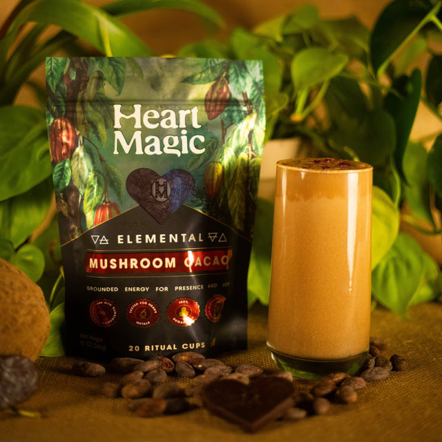 Heart Magic Elemental Blend ceremonial cacao hearts